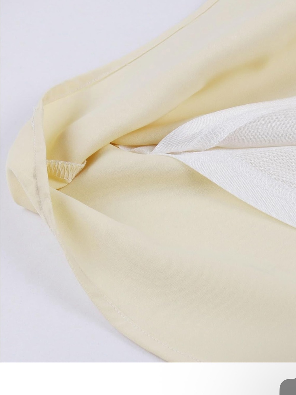 Minimalist Cream Midi Slip Dress with Spaghetti Straps - Picture 7 of 11